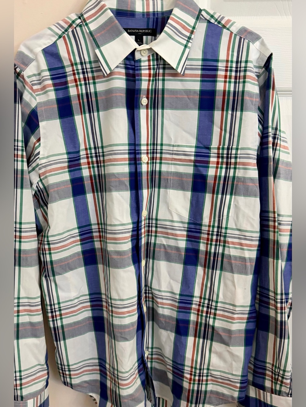 Banana Republic 100% Cotton Multicolor Men’s L Long Sleeve Button Up Shirt